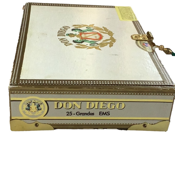 BRITTANY JEAN Y2K Handmade Upcycled Green Gold Floral Cigar Box Purse Retro - Picture 12 of 16